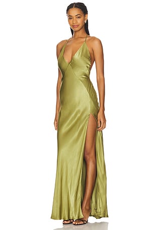 Bardot Yve Halter Dress in Sage