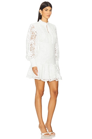 Bardot Remy Embroidered Mini Dress in White