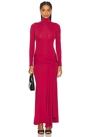 Alix Maxi Tie Front Dress Bardot