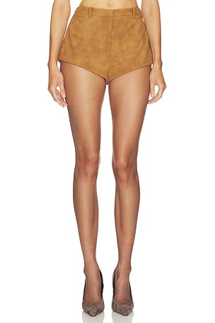 x REVOLVE Jayla Faux Suede Short Bardot
