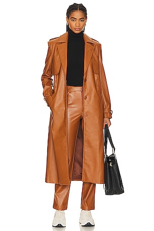 Faux Leather Trench Bardot