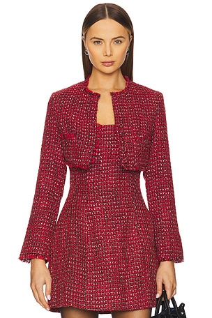 Karoline Boucle Cropped Jacket Bardot