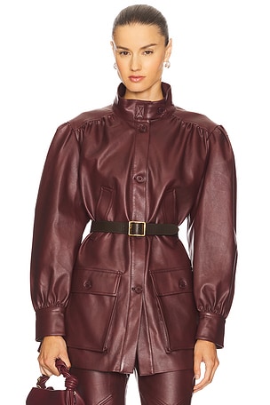 Clements Faux Leather Jacket Bardot