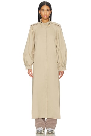 Bardot Isler Longline Trench Coat in Neutral. Size XS. Also