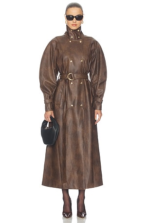 Milana Faux Leather Trench Bardot