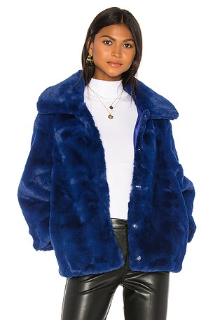 Faux fur jacket bardot best sale