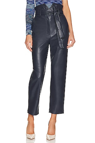 Faux Leather Kick-Flare Trousers by Marissa Webb Collective for