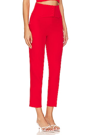 Bardot Corset Pant in Red