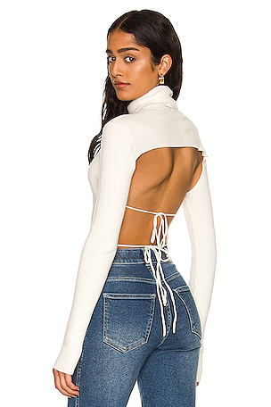Backless Knit Top Bardot