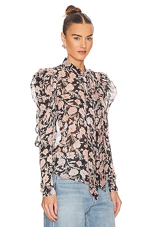 Bardot Amielie Floral Blouse in Black