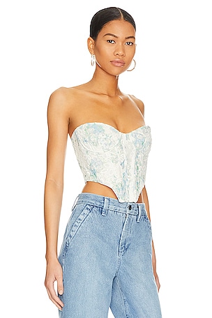 Bardot Lila Bustier Top in White