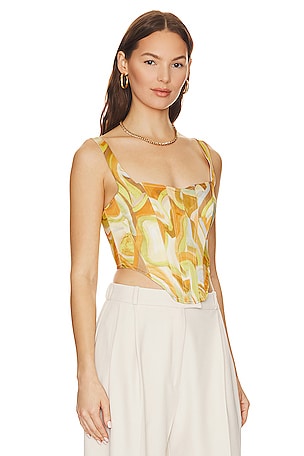 Bardot Tiani Corset Bustier in Yellow