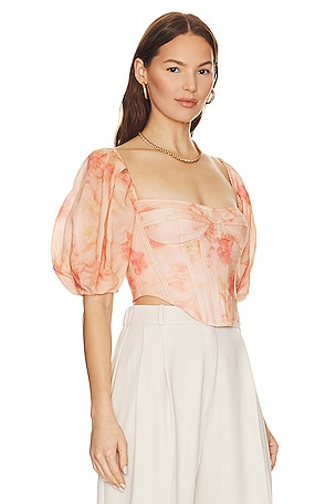 Bardot Kiah Corset Top in Peach
