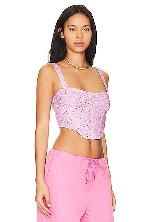 Bardot Lani Floral Bustier in Lavender