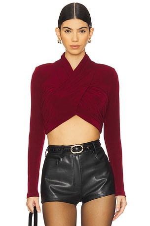 Wren Wrap Knit Top Bardot