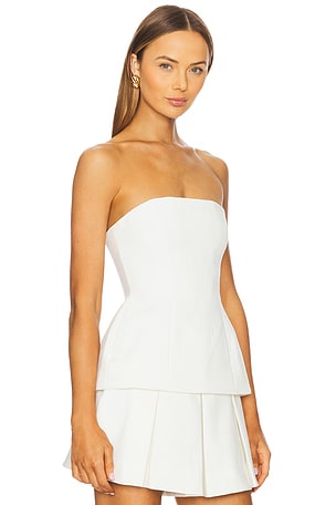Bardot Helenia Longline Strapless Top in White