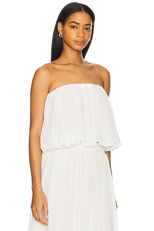 Bardot Lissett Soft Balloon Top in White