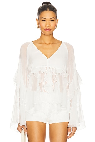Rosalo Ruffle Blouse Bardot
