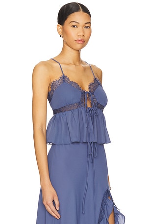 Bardot Amari Lace Detail Cami in Blue
