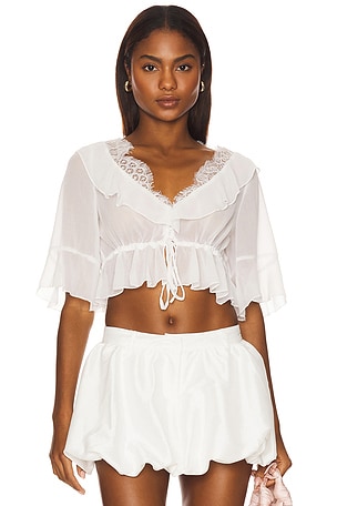 Louelle Lace Top Bardot