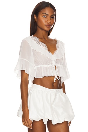 Bardot Louelle Lace Top in White