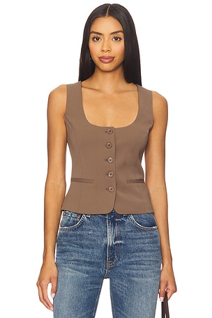 Azilia Button Through Top Bardot