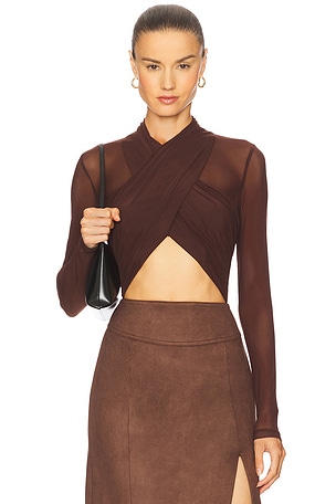 Aliyah Wrap Bodysuit Bardot