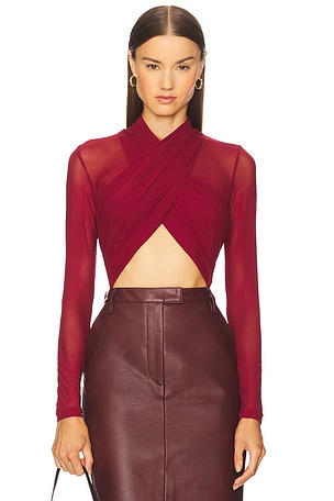Aliyah Wrap Bodysuit Bardot