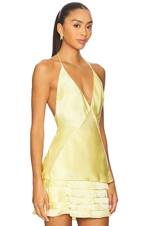 Bardot Yve Halter Neck Cami in Yellow