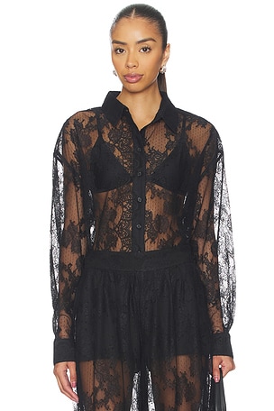 Aleida Oversized Lace Shirt Bardot