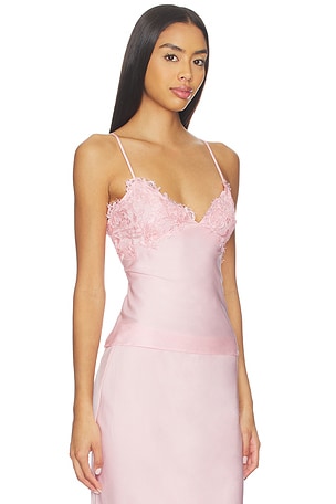 Bardot Elisan Lace Satin Camisole in Pink