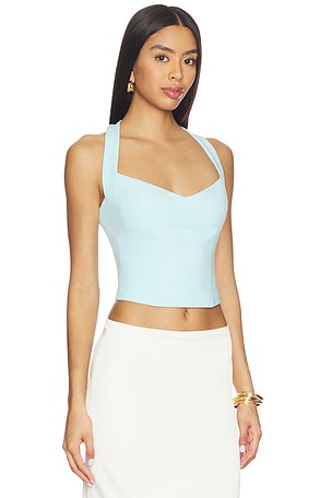 Bardot Deserae Halter Neck Top in Baby Blue