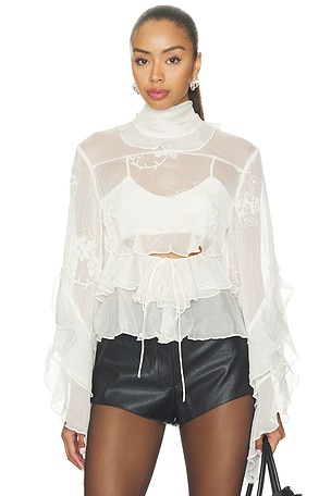 Anyssa Ruffle Blouse Bardot