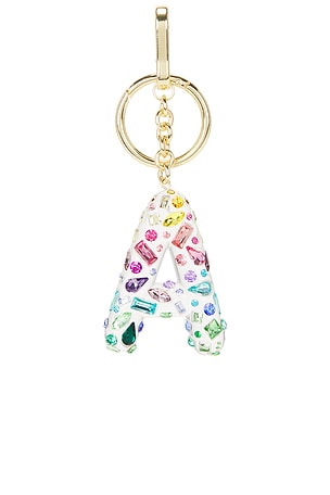 Crystal Detail Initial Bag Charm BaubleBar