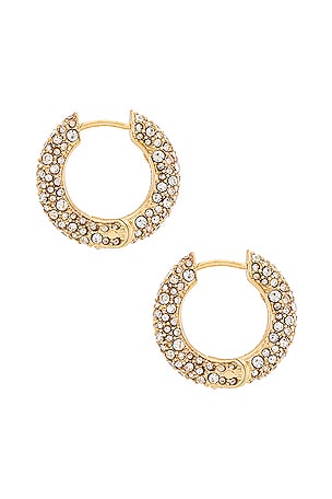 BaubleBar Carina Huggie Hoops in Metallic Gold