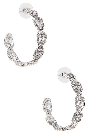 Pave Skeleton Hoop Earrings BaubleBar