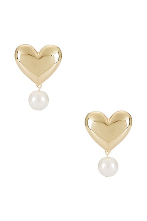 Heart Stud With Pearl Earrings BaubleBar