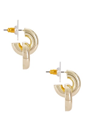 BaubleBar Mini Mia Earrings in Metallic Gold