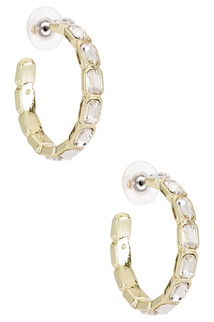 Crystal Lined Hoop Earrings BaubleBar