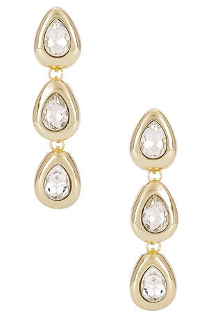 Tear Crystal Linear Drop Earrings BaubleBar