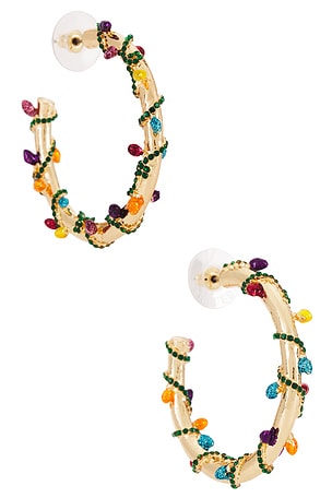 Christmas Lights Hoop Earring BaubleBar