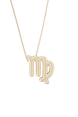 BaubleBar Zodiac Pendant Necklace in Metallic Gold