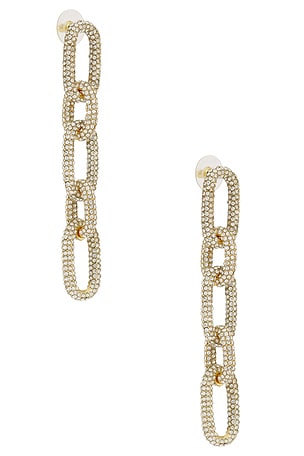 BaubleBar Nova Chain Earrings in Metallic Gold