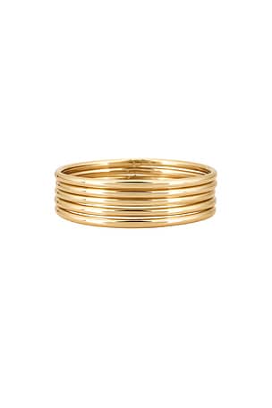 BaubleBar Brenna Bangle Set in Metallic Gold