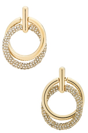 Pave Interlocked Drop Earrings BaubleBar