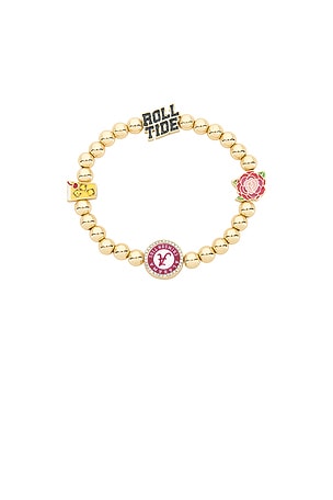 BaubleBar University Of Alabama Mixed Icon Pisa Bracelet in Metallic Gold