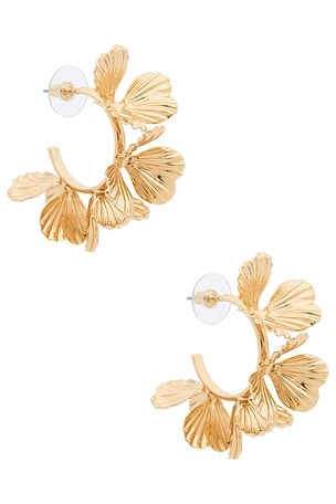 Fiorella Gold Floral Earrings BaubleBar