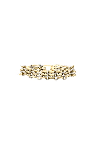 BaubleBar Mixed Metal Link Bracelet in Silver & Gold