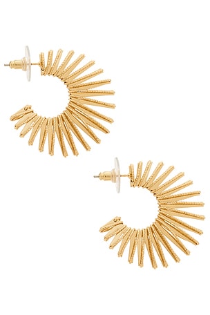 BaubleBar Callista Sunburst Earrings in Metallic Gold