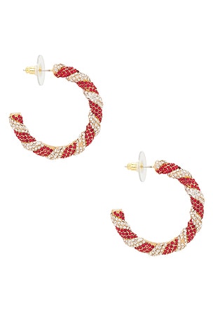 BaubleBar Peppermint Hoop Earrings